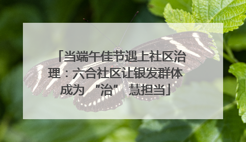 当端午佳节遇上社区治理：六合社区让银发群体成为 “治” 慧担当