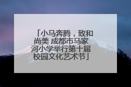 小马奔腾，致和尚美 成都市马家河小学举行第十届校园文化艺术节