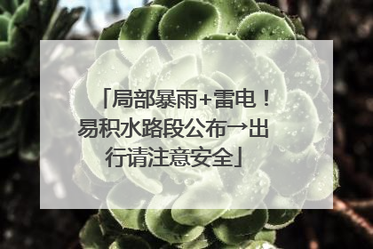 局部暴雨+雷电！易积水路段公布→出行请注意安全