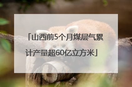 山西前5个月煤层气累计产量超60亿立方米