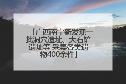 广西南宁新发现一批洞穴遗址、大石铲遗址等 采集各类遗物400余件