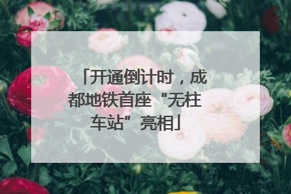 开通倒计时，成都地铁首座“无柱车站”亮相