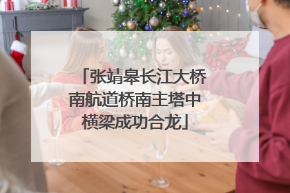 张靖皋长江大桥南航道桥南主塔中横梁成功合龙