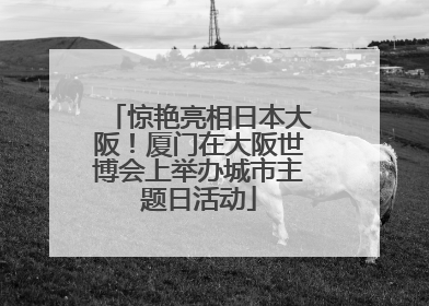 惊艳亮相日本大阪！厦门在大阪世博会上举办城市主题日活动