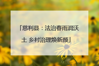 慈利县：法治春雨润沃土 乡村治理焕新颜