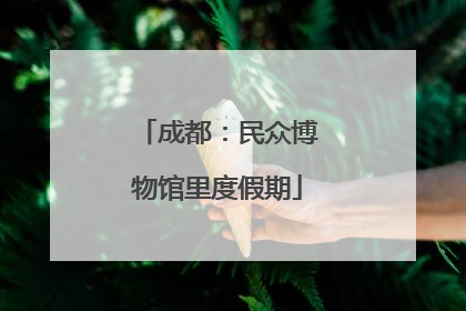 成都：民众博物馆里度假期