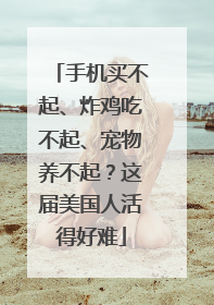 手机买不起、炸鸡吃不起、宠物养不起？这届美国人活得好难