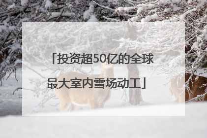 投资超50亿的全球最大室内雪场动工
