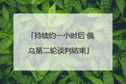 持续约一小时后 俄乌第二轮谈判结束