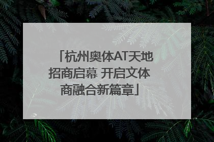 杭州奥体AT天地招商启幕 开启文体商融合新篇章