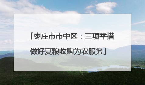 枣庄市市中区：三项举措做好夏粮收购为农服务