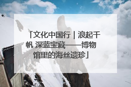 文化中国行｜浪起千帆 深蓝宝藏——博物馆里的海丝遗珍