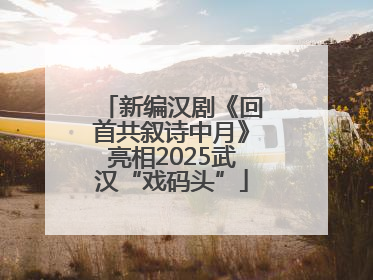 新编汉剧《回首共叙诗中月》亮相2025武汉“戏码头”