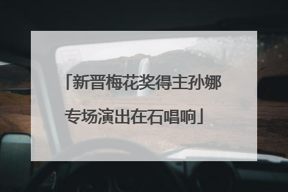 新晋梅花奖得主孙娜专场演出在石唱响