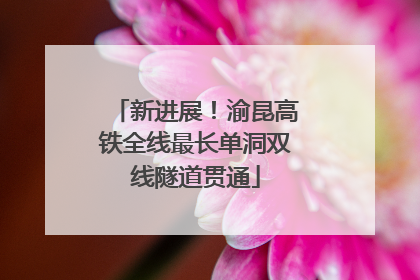 新进展！渝昆高铁全线最长单洞双线隧道贯通