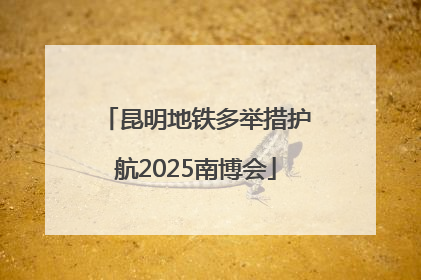 昆明地铁多举措护航2025南博会