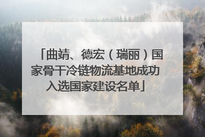 曲靖、德宏（瑞丽）国家骨干冷链物流基地成功入选国家建设名单