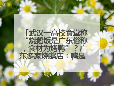 武汉一高校食堂称“烧鹅饭是广东俗称，食材为烤鸭”？广东多家烧鹅店：鸭是鸭鹅是鹅