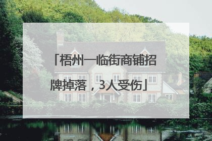 梧州一临街商铺招牌掉落，3人受伤