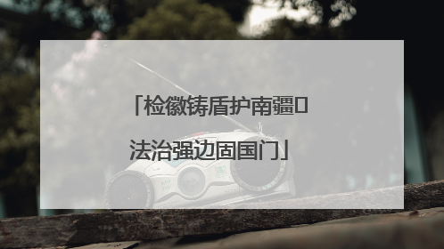 检徽铸盾护南疆 法治强边固国门