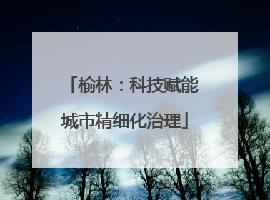 榆林：科技赋能城市精细化治理