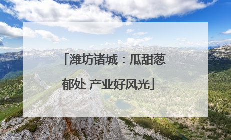 潍坊诸城：瓜甜葱郁处 产业好风光