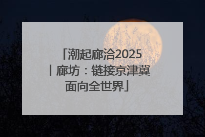 潮起廊洽2025丨廊坊：链接京津冀 面向全世界
