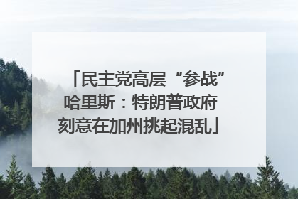 民主党高层“参战” 哈里斯：特朗普政府刻意在加州挑起混乱