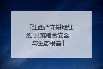 江西严守耕地红线 共筑粮食安全与生态根基