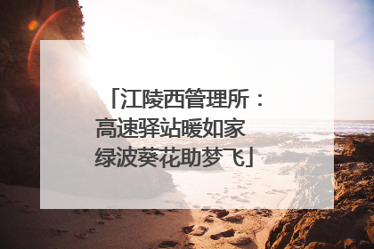江陵西管理所：高速驿站暖如家 绿波葵花助梦飞