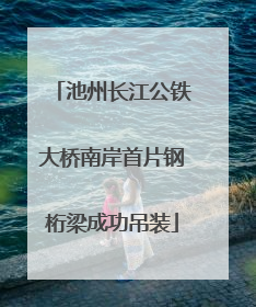 池州长江公铁大桥南岸首片钢桁梁成功吊装