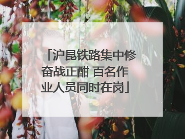 沪昆铁路集中修奋战正酣 百名作业人员同时在岗