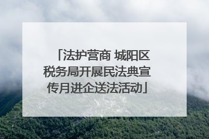 法护营商 城阳区税务局开展民法典宣传月进企送法活动