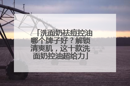 洗面奶祛痘控油哪个牌子好？解锁清爽肌，这十款洗面奶控油超给力