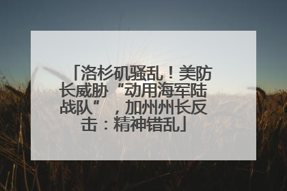 洛杉矶骚乱！美防长威胁“动用海军陆战队”，加州州长反击：精神错乱