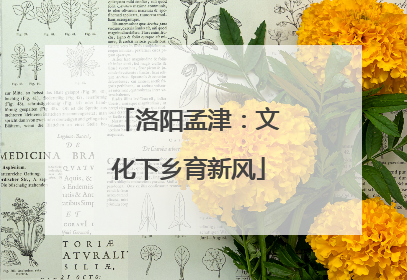 洛阳孟津：文化下乡育新风