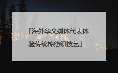 海外华文媒体代表体验传统棉纺织技艺