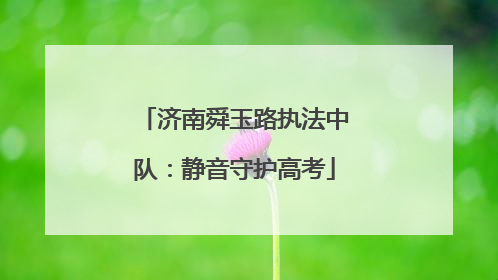 济南舜玉路执法中队：静音守护高考