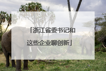 浙江省委书记和这些企业聊创新