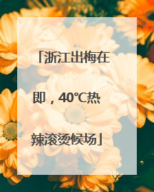 浙江出梅在即，40℃热辣滚烫候场