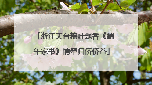 浙江天台粽叶飘香《端午家书》情牵归侨侨眷