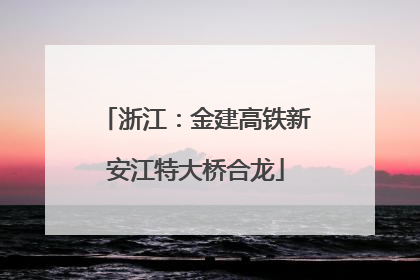 浙江：金建高铁新安江特大桥合龙