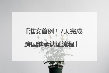 淮安首例！7天完成跨国继承认证流程