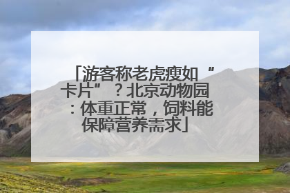 游客称老虎瘦如“卡片”？北京动物园：体重正常，饲料能保障营养需求