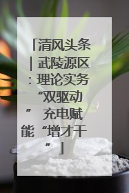 清风头条｜武陵源区：理论实务“双驱动 ” 充电赋能“增才干”