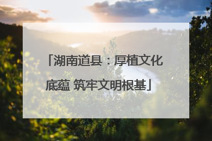 湖南道县：厚植文化底蕴 筑牢文明根基