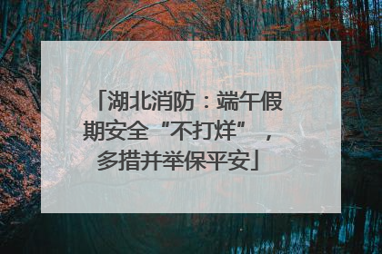 湖北消防：端午假期安全“不打烊”，多措并举保平安