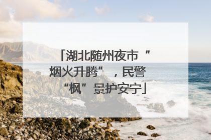 湖北随州夜市“烟火升腾”，民警“枫”景护安宁