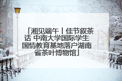 湘见端午丨佳节叙茶话 中南大学国际学生国情教育基地落户湖南省茶叶博物馆