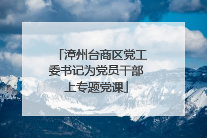 漳州台商区党工委书记为党员干部上专题党课